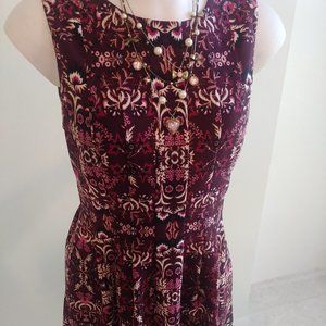 Vince Camuto Fit and Flare Dress - Magenta